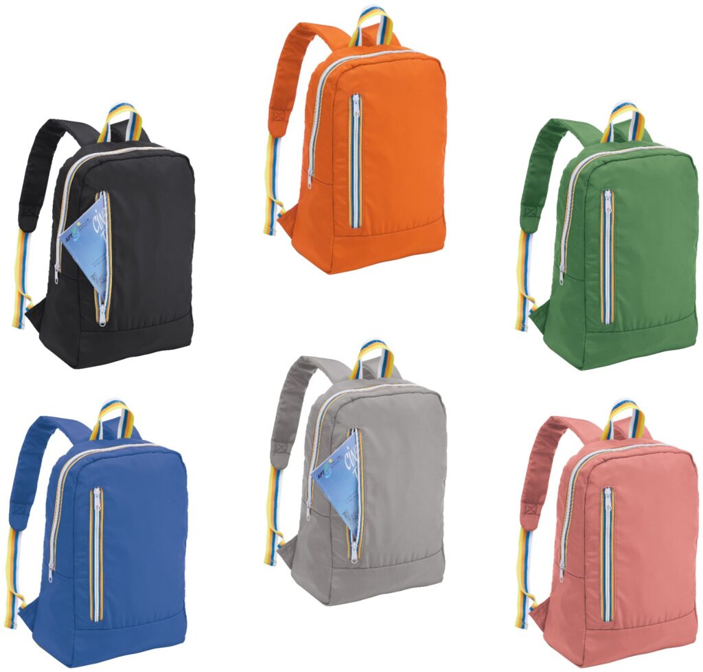 6 zaini di colori diversi